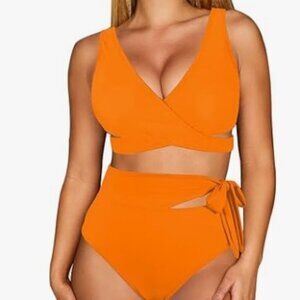 NEW SEXY CRISS CROSS TWO PIECE BIKINI SWIMSUIT